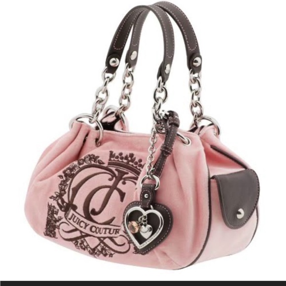 Juicy Couture Handbags - Rare Juicy Couture pink velour bag